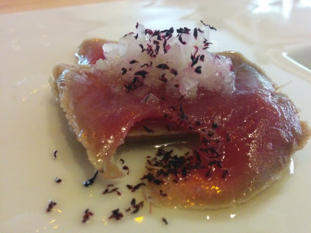 Blue fin tuna tiradito