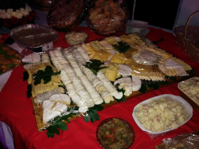 The Cheese board at the Bastille Day celebration at the French Ambassador's residence in 2014. (I guess sponsored by the monopoly supermarket here which is French owned.